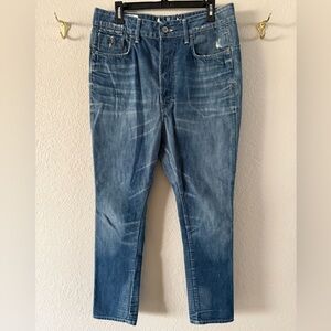 Women’s G-Star Raw Hank X Loose Button Fly Blue Denim Tapered Jeans 30W 32L VGUC